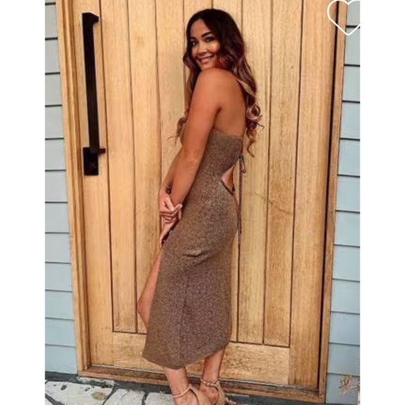 Spell & Gypsy Petra Metallic Knit Slip Dress - Picture 5 of 10